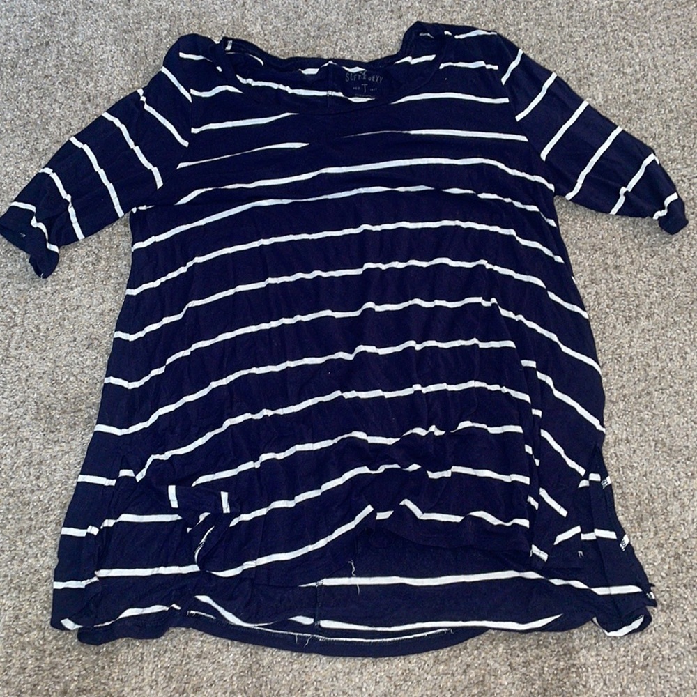 American Eagle Soft and Sexy Navy Stripped Shirt